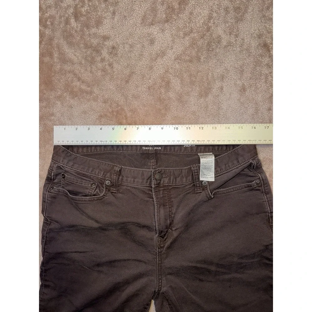 Banana Republic Travel Jean Athletic Fit Cabin Brown Stretch 34W 34L